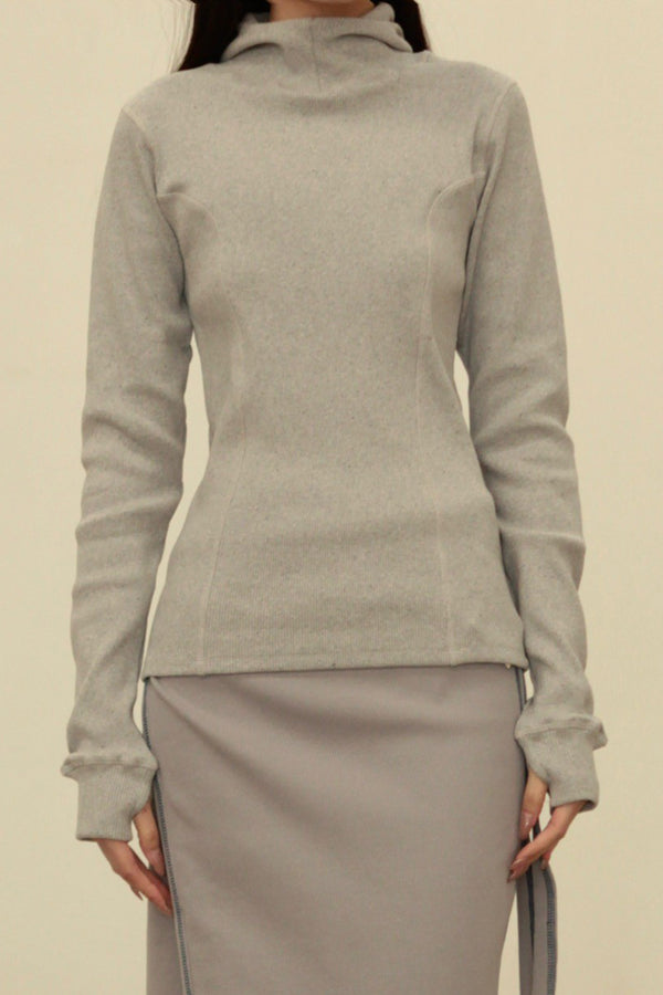 BASERANGE 24 Autumn/Winter Hanifa Hoodie Portugal BAS-TOHH-RC-WI24-HH Mixed Grey